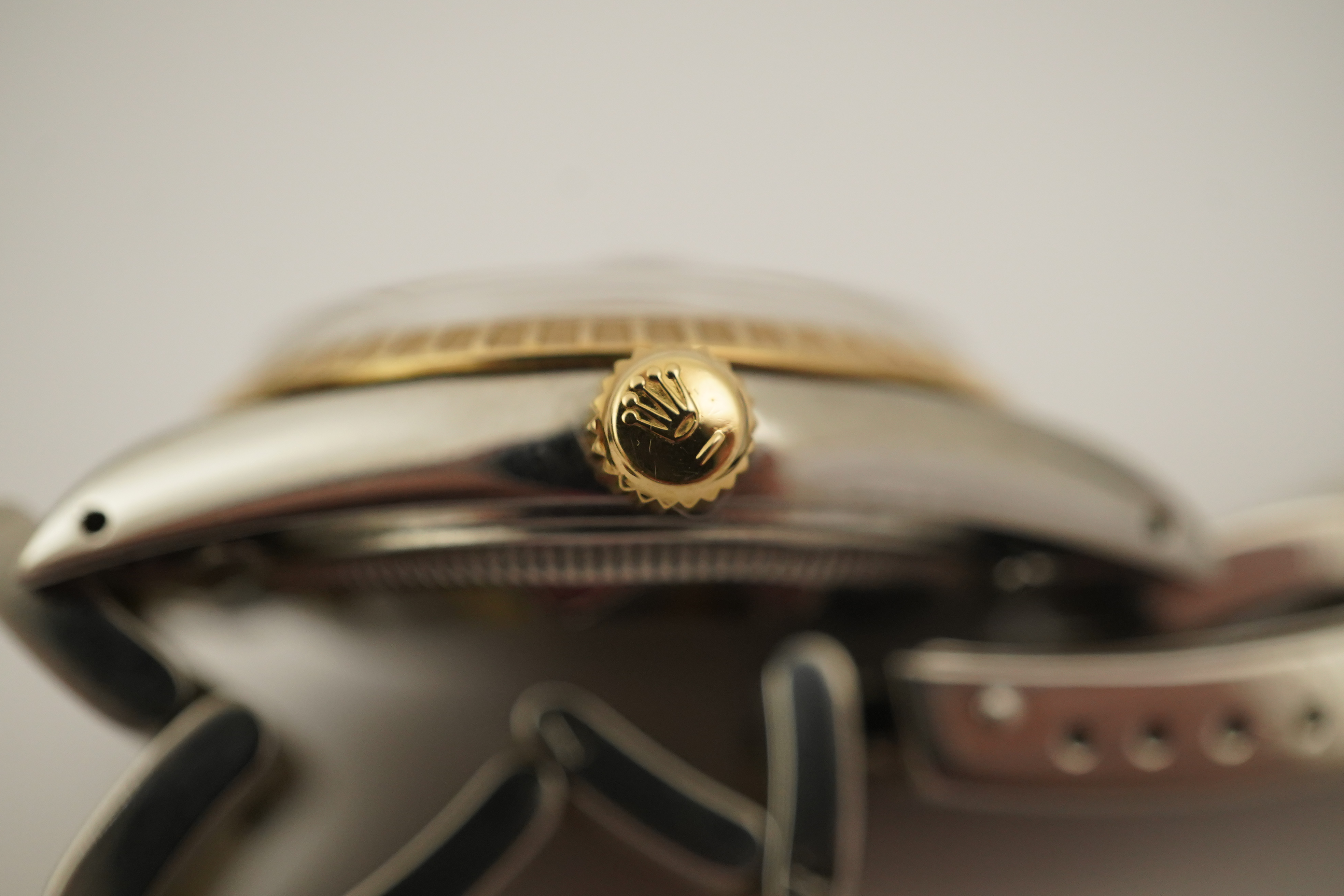 A gentleman's early 1980's stainless steel and gold Rolex Oyster Perpetual Date wrist watch, on a steel and gold Rolex bracelet